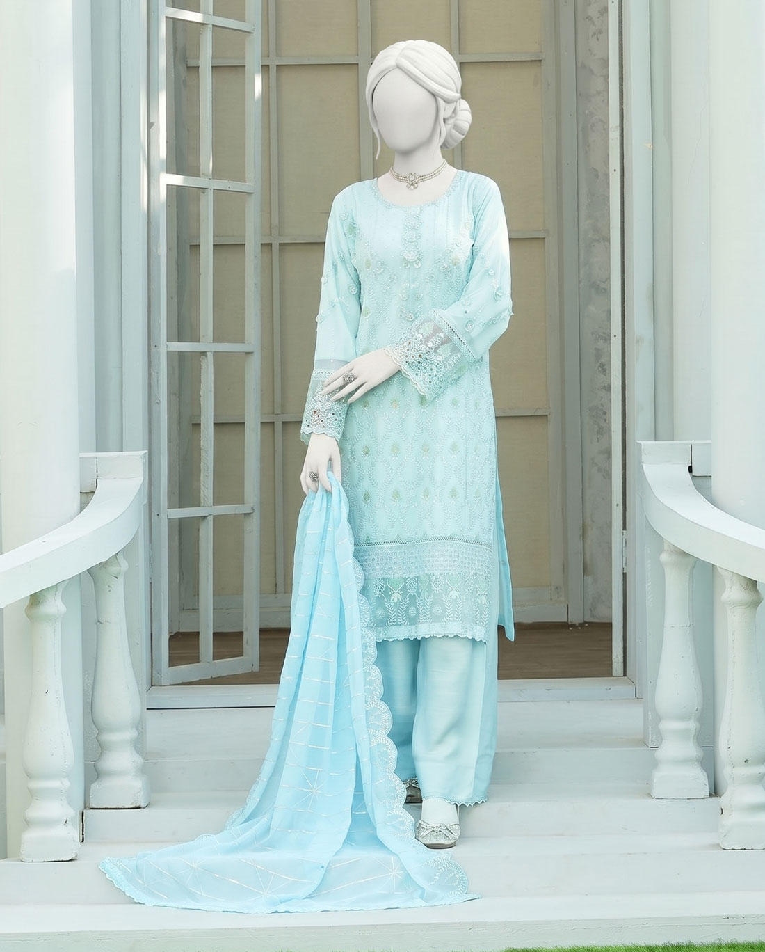 blue luxury embroidered 3 pcs suit – formal festive collection blue luxury embroidered 3 pcs suit – formal festive collection