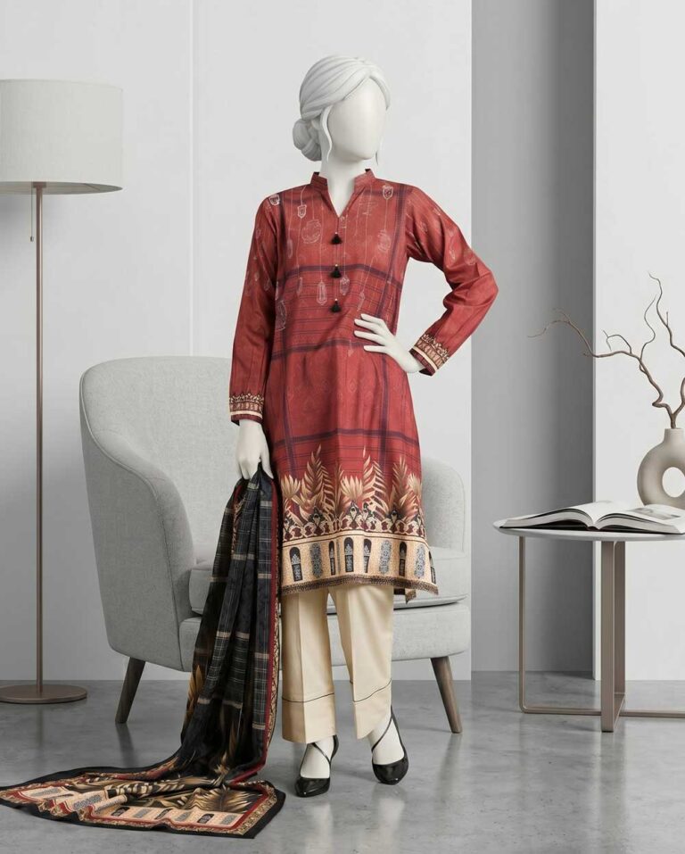 red bana dora stitched 3 pcs