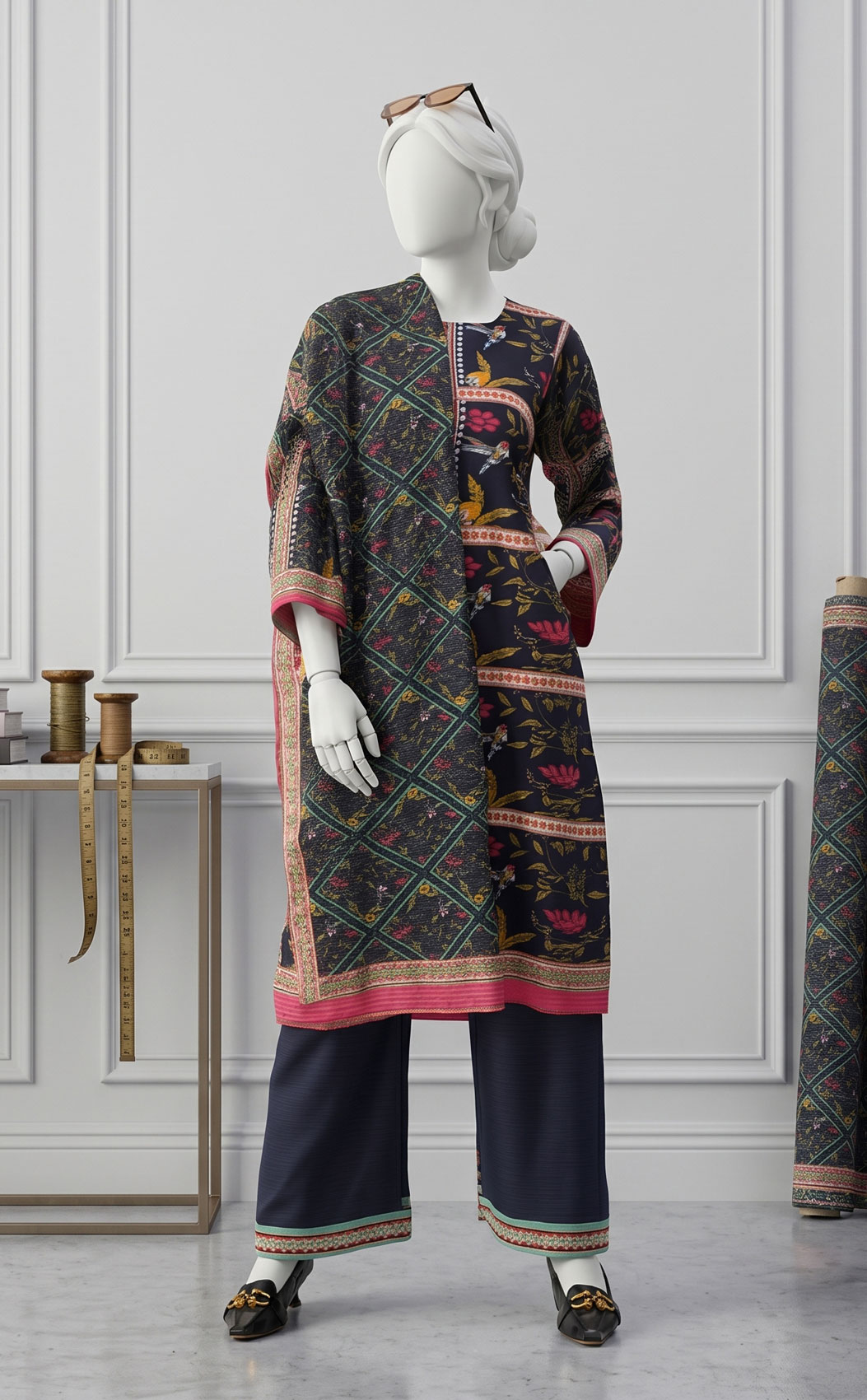 dark blue swiss lawn 2 pc stitched (copy) dark blue swiss lawn 2 pc stitched (copy)