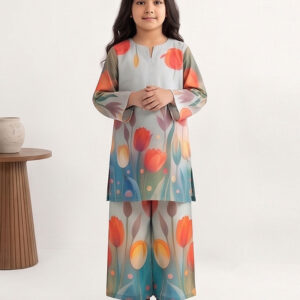 flower1 printed stitched 2pc kid1