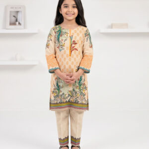 yellow1 printed stitched 2pc kid1