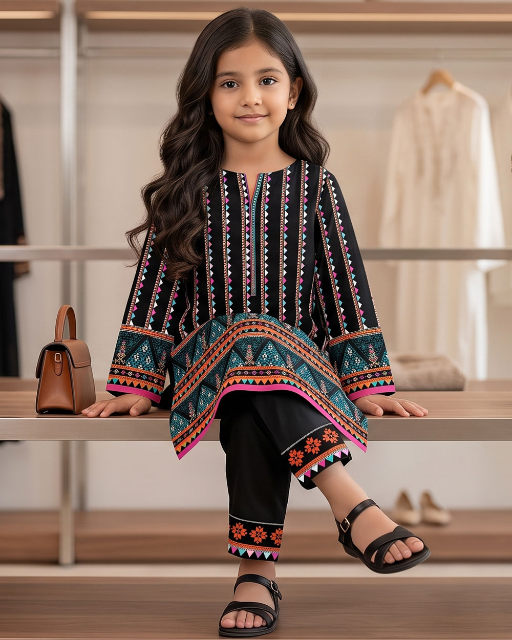 black3 printed stitched 2pc kid1 black3 printed stitched 2pc kid1