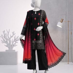 black 3 pcs unstitched 2