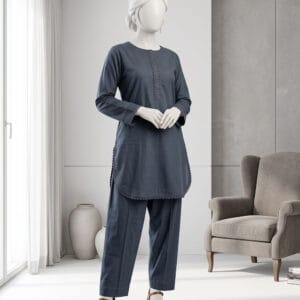 dark blue 2pc khaddar2
