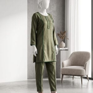 dark green2 2pc khaddar