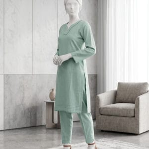 light green 2pc khaddar