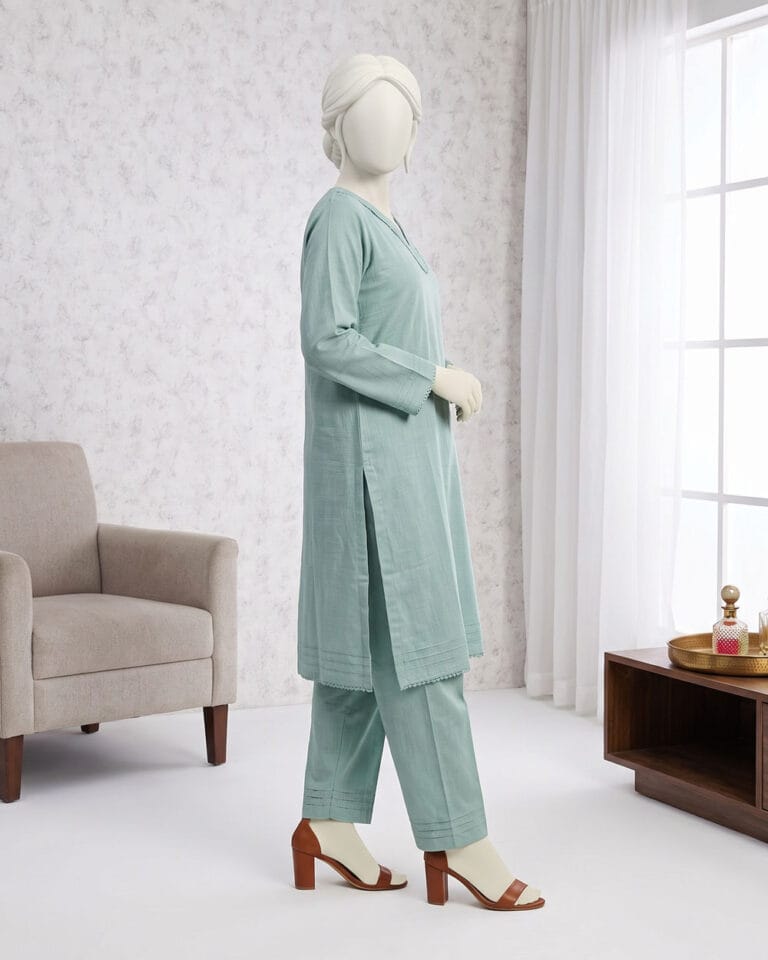 light green2 2pc khaddar