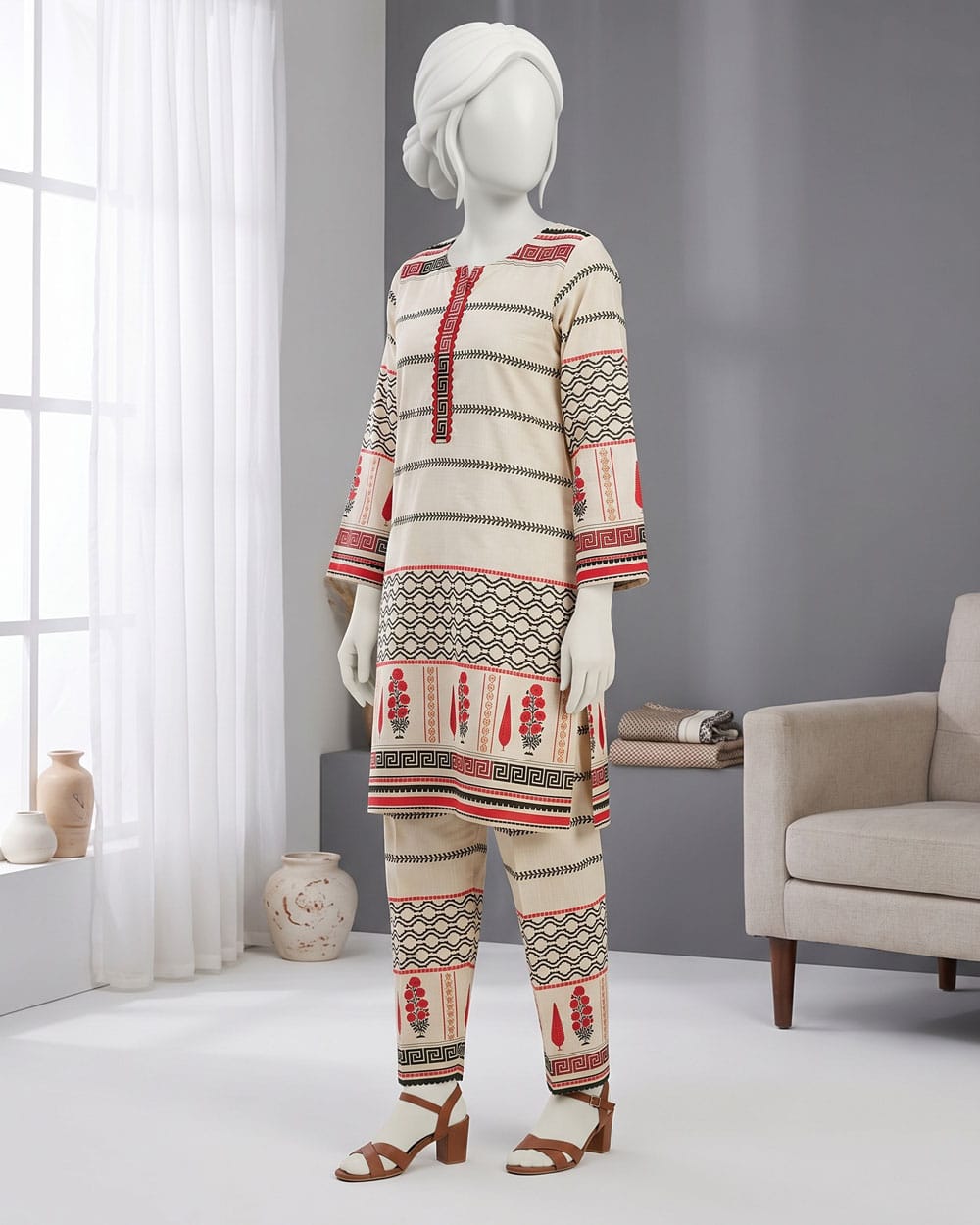 off white 2pc khaddar off white 2pc khaddar