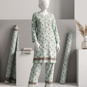 pale green 2pc khaddar